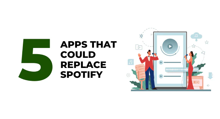 A thumbnail image of a blog about 5 apps that could replace Spotify
